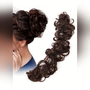 Boutique Elegant Brown Hair Bun Extension 💇‍♀️
